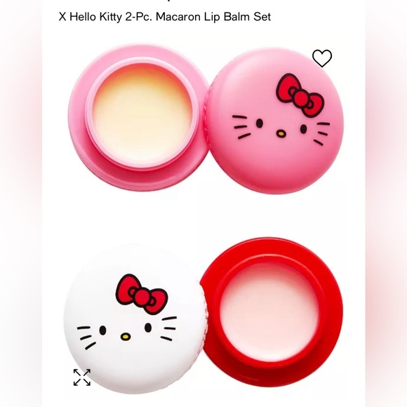 New Hello Kitty Macaron Lip Balm Duo Creme Shop Mixed Berry Icing on the Cake - Picture 3 of 16